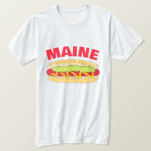 Maine Red Snapper Hotdog Portland ME Food Cookout T-Shirt