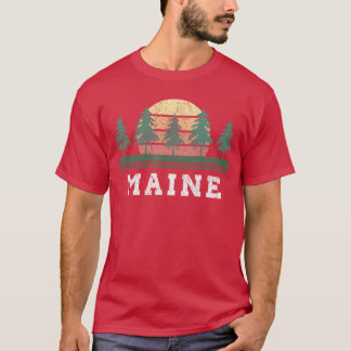 Maine Retro Vintage Geschenk Männer Frauen Familie T-Shirt
