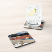 Maine, Rockland. Farbige Boote in Rockland Getränkeuntersetzer (Rechte Seite)