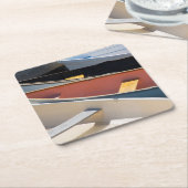 Maine, Rockland. Farbige Boote in Rockland Rechteckiger Pappuntersetzer (angewinkelt)