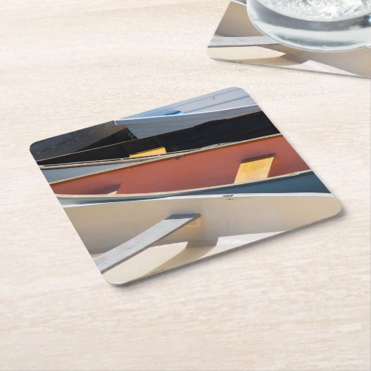 Maine, Rockland. Farbige Boote in Rockland Rechteckiger Pappuntersetzer (angewinkelt)