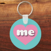 Maine rosa Herz - Ich Liebe mich Schlüsselanhänger (Vorderseite)