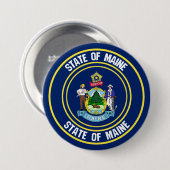 Maine Round Emblem Button (Vorne & Hinten)