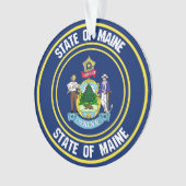 Maine Round Emblem Ornament (Vorderseite)