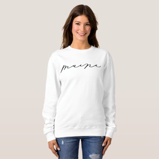 Maine Script Staat FrauenSweatshirt Sweatshirt (Vorne ganz)