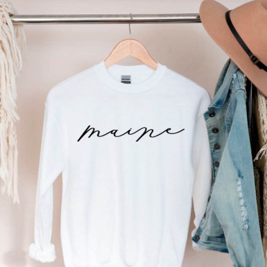 Maine Script Staat FrauenSweatshirt Sweatshirt