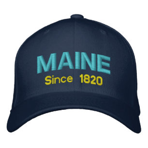 Maine seit 1820 bestickte kappe
