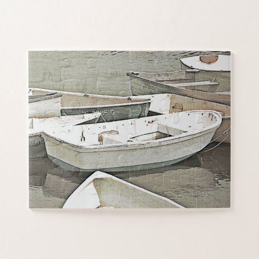 Maine Small Boats Rowboat Oversifiziert Puzzle (Horizontal)