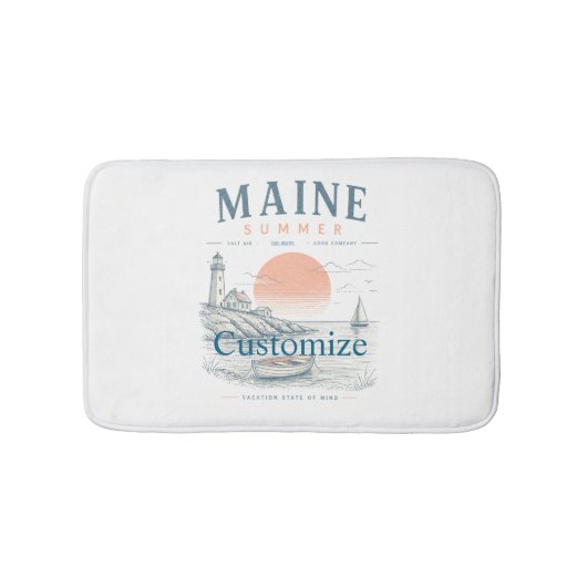 Maine Sommer Spaß Thunder_Cove Badematte (Vorderseite)