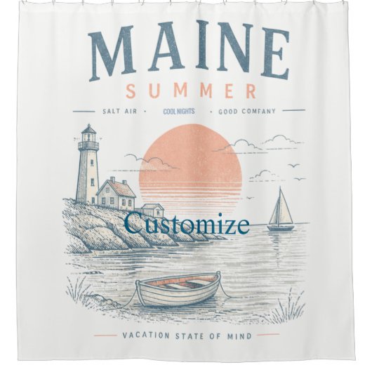 Maine Sommer Spaß Thunder_Cove Duschvorhang (Vorderseite)