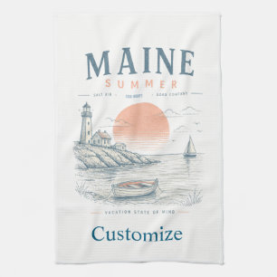 Maine Sommer Spaß Thunder_Cove Geschirrtuch