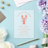 Maine Squeeze Coastal Lobster Bridal Shower  Acryleinladungen (In Situ (Hochzeit))