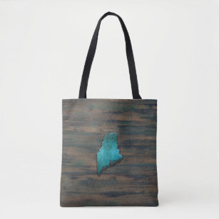 Maine Staat Form Aquamarin Tasche