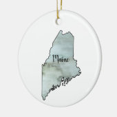Maine Staat Illustration Keramik Ornament (Links)
