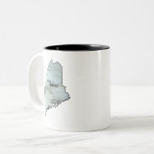 Maine Staat Illustration Zweifarbige Tasse (Vorderseite Links)
