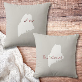 Maine Staat Kontur Personalisiert Throw Kissen
