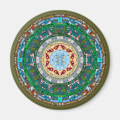 Maine Staat Mandala Magnet (Vorne)