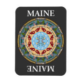Maine Staat Mandala Vinyl Magnet (Vertikal)