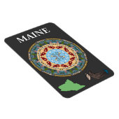 Maine Staat Mandala Vinyl Magnet (Rechte Seite)