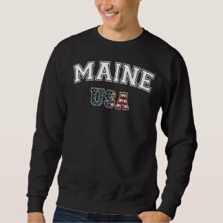 Maine Staat Me USA Flag 4. Juli Amerika US Pat Sweatshirt