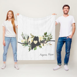 Maine Staat Personalisiert Ihre Zuhause City Rusti Fleecedecke