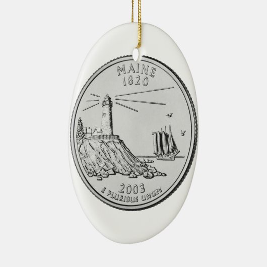 Maine Staat Quarter Keramikornament (Rechts)