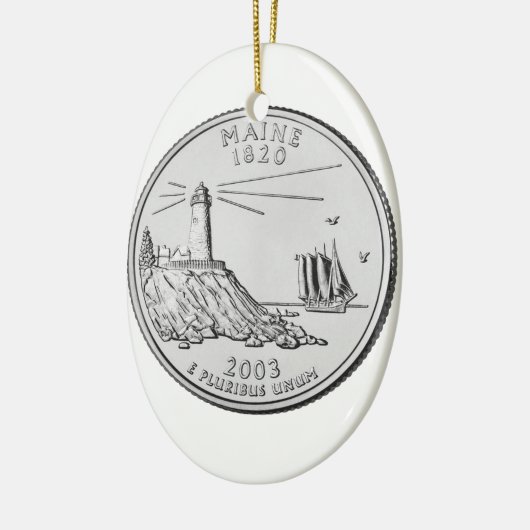 Maine Staat Quarter Keramikornament (Links)