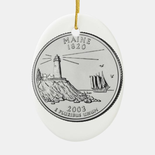 Maine Staat Quarter Keramikornament (Vorne)