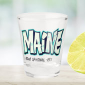 Maine Staat USA New England Graffiti Bar drinks Schnapsglas