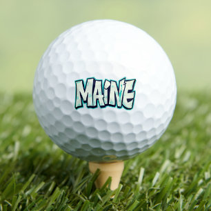 Maine Staat USA New England Graffiti Golf Golfball