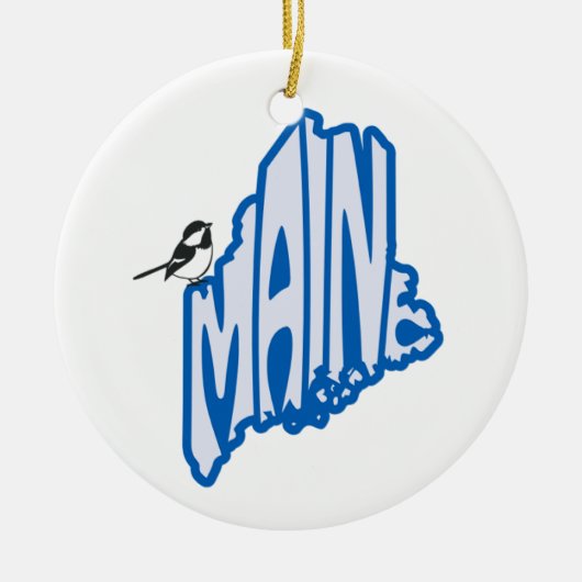 Maine Staat Weihnachtsbaum Keramik Ornament (Vorne)