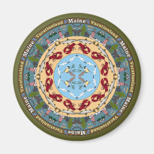 Maine-Staatmandala-Magnet Magnet