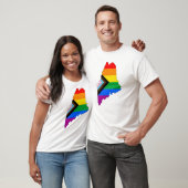 Maine Staatsstolz LGBTQ-Fortschrittsstolz T-Shirt (Unisex)