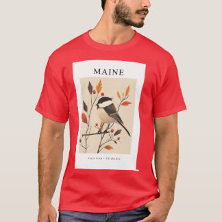 MAINE Staatvogel Chickadee T-Shirt