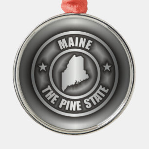 "Maine-Stahl-" Verzierungen Silbernes Ornament