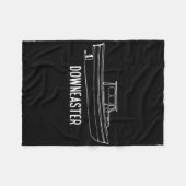Maine State Downeaster-Hummerfischerboot-T-Shirt Fleecedecke (Vorderseite (Horizontal))