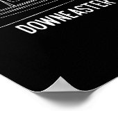 Maine State Downeaster-Hummerfischerboot-T-Shirt Poster (Ecke)