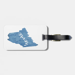 Maine State Home Holzmaserung Gepäckanhänger