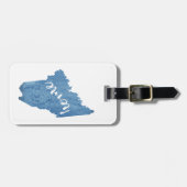 Maine State Home Wood Grain Gepäckanhänger (Vorderseite horizontal)