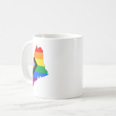 Maine State Pride LGBTQ Progress Pride Kaffeetasse (Vorderseite Links)