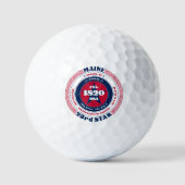 Maine Statehood Patriotic Geschenk Golf Balls Golfball (Vorderseite)