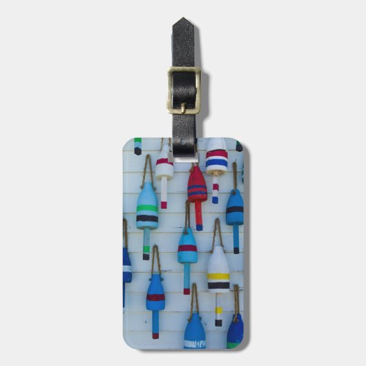 Maine, Stonington, dekorative Hummerbuys Gepäckanhänger (Vorderseite vertikal)