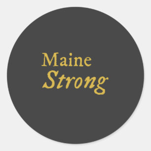 Maine Strong Runder Aufkleber