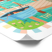 Maine the Pine Tree Staat USA Summer Travel Poster (Ecke)