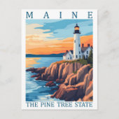 Maine the Pine Tree Staat USA Travel Place Postkarte (Vorderseite)