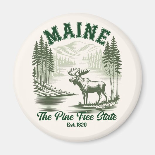 Maine the Pine Tree State Magnet (Vorne)