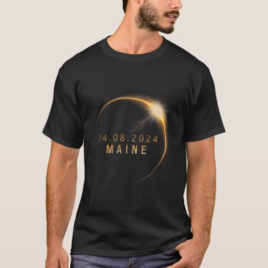 Maine Total Solar Eclipse April 8 2024 Solar Eclip T-Shirt (Vorderseite)