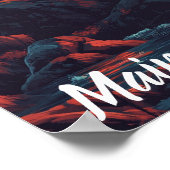 Maine USA Vintag Illustration Travel Poster (Ecke)