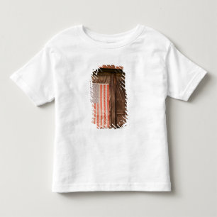 Maine, verblasste amerikanische Flagge an der Tür  Kleinkind T-shirt