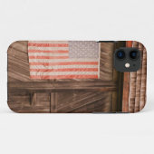 Maine, verblaßte amerikanische Flagge auf Tür der Case-Mate iPhone Hülle (Rückseite (Horizontal))